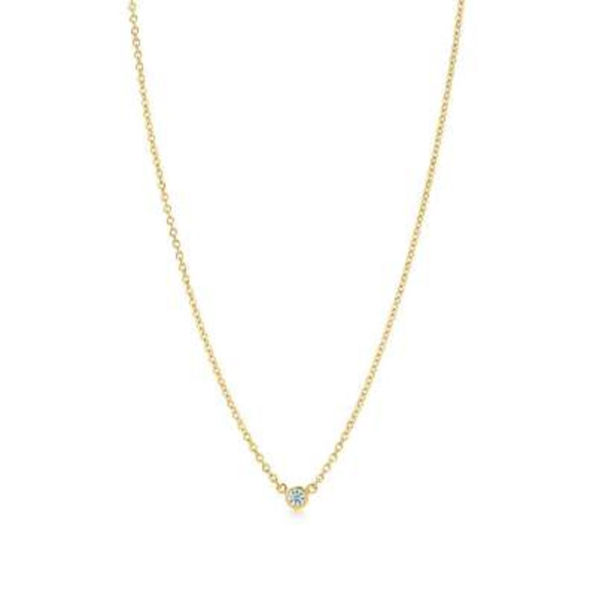 TIFFANY Elsa Peretti® Diamonds by the Yard® Single Diamond Pendant in Yellow Gold Profile Picture
