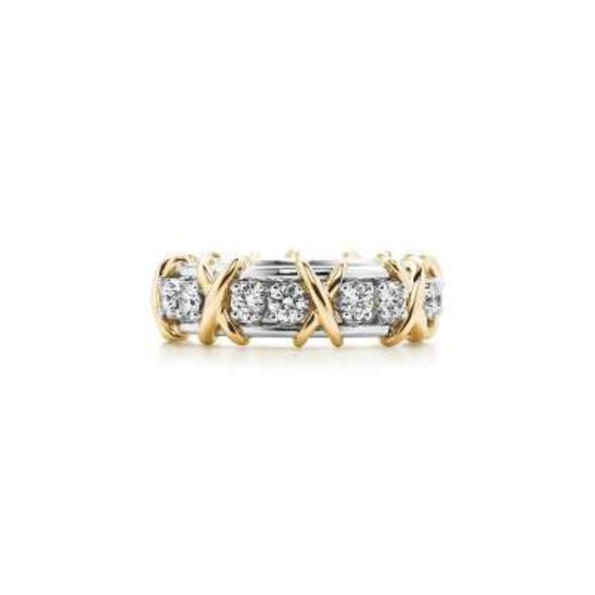 TIFFANY Jean Schlumberger by Tiffany Sixteen Stone Ring in Platinum with Diamonds Profile Picture