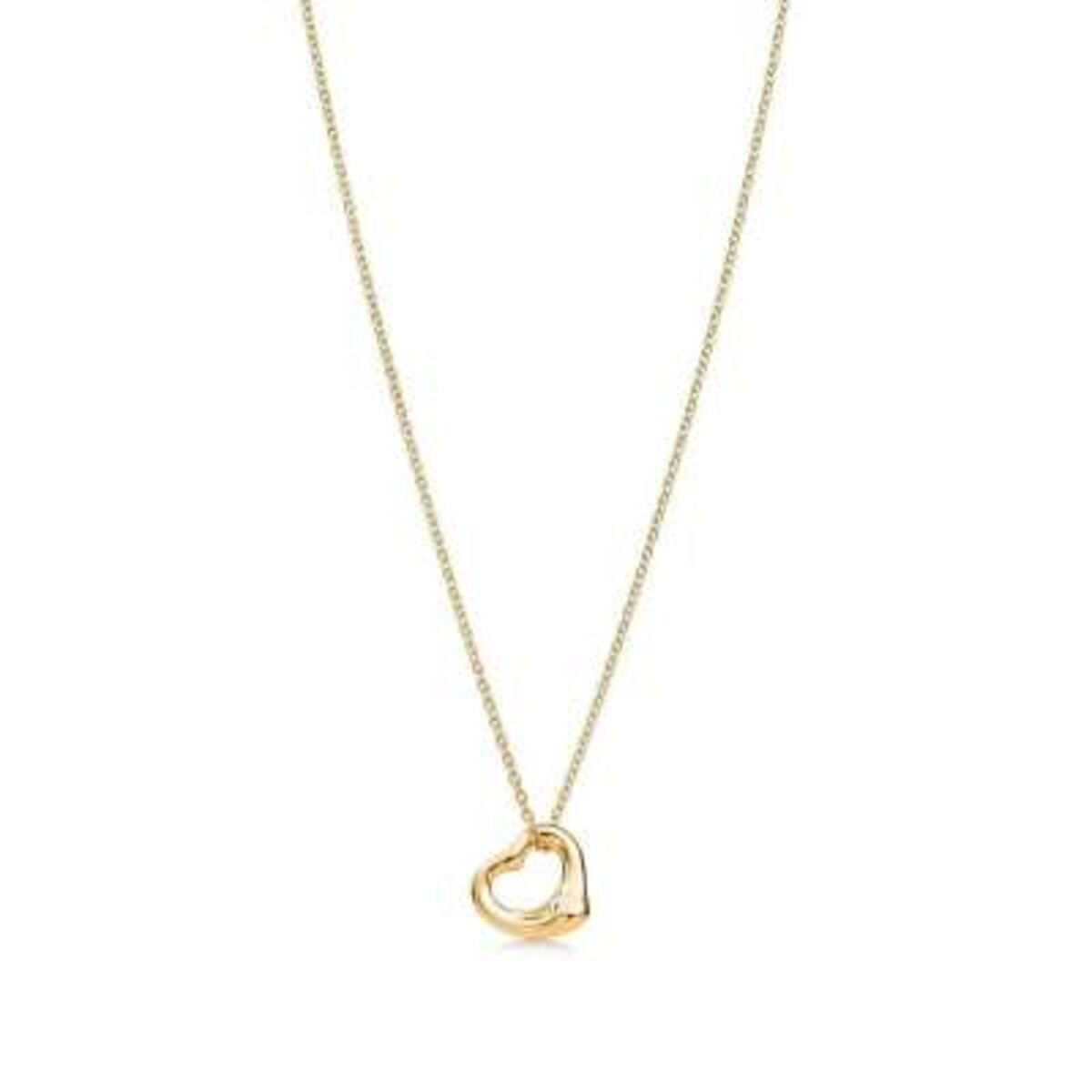 TIFFANY Elsa Peretti® Open Heart Pendant in Yellow Gold, 11 mm Profile Picture