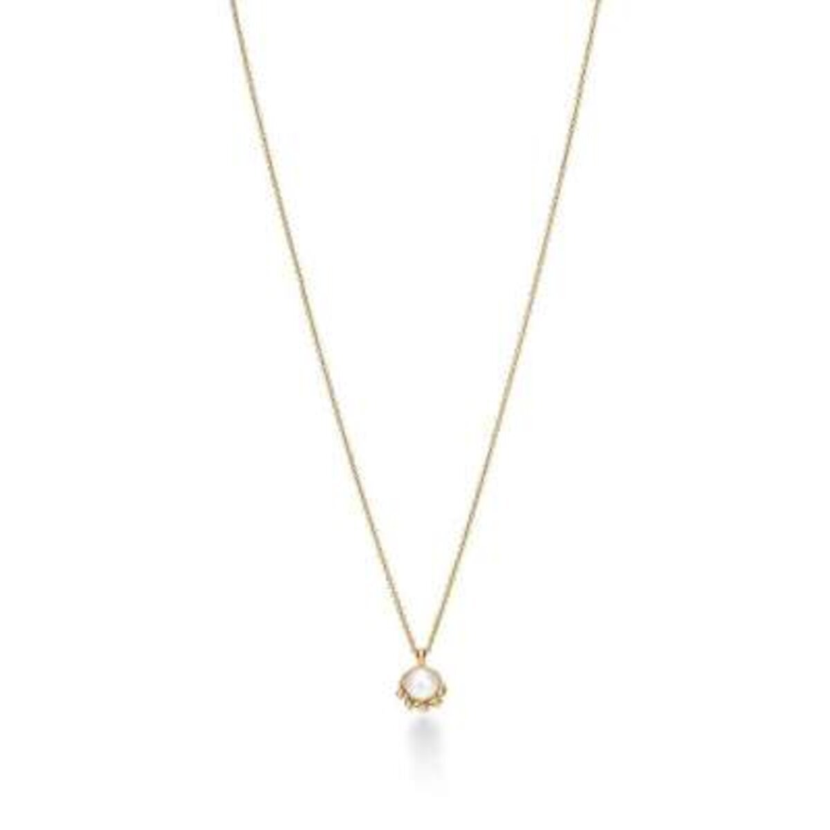 TIFFANY Paloma Picasso® Olive Leaf Pendant in Yellow Gold with Pearls Profile Picture