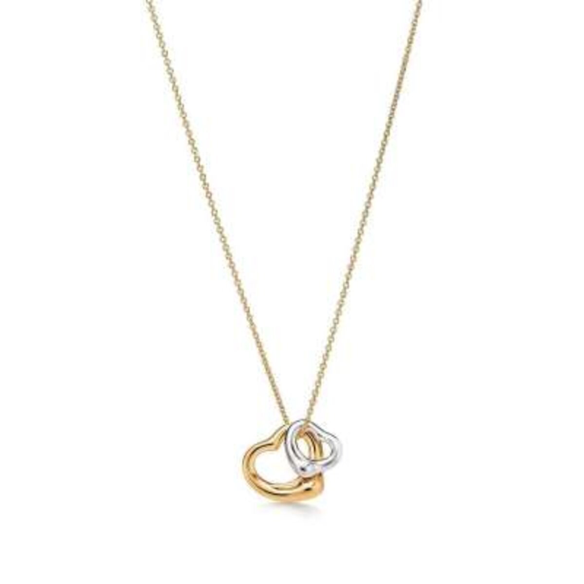 TIFFANY Elsa Peretti® Open Heart Pendant in Yellow Gold and Sterling Silver Profile Picture