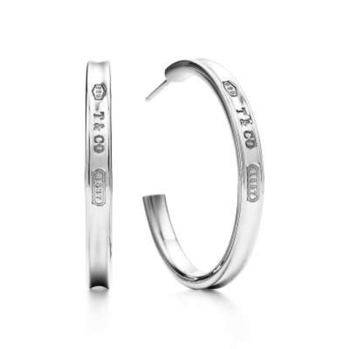 TIFFANY Tiffany 1837® Hoop Earrings in Silver, Medium Profile Picture